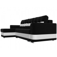 Угловой диван Честер велюр (черный/белый)  - Изображение 2